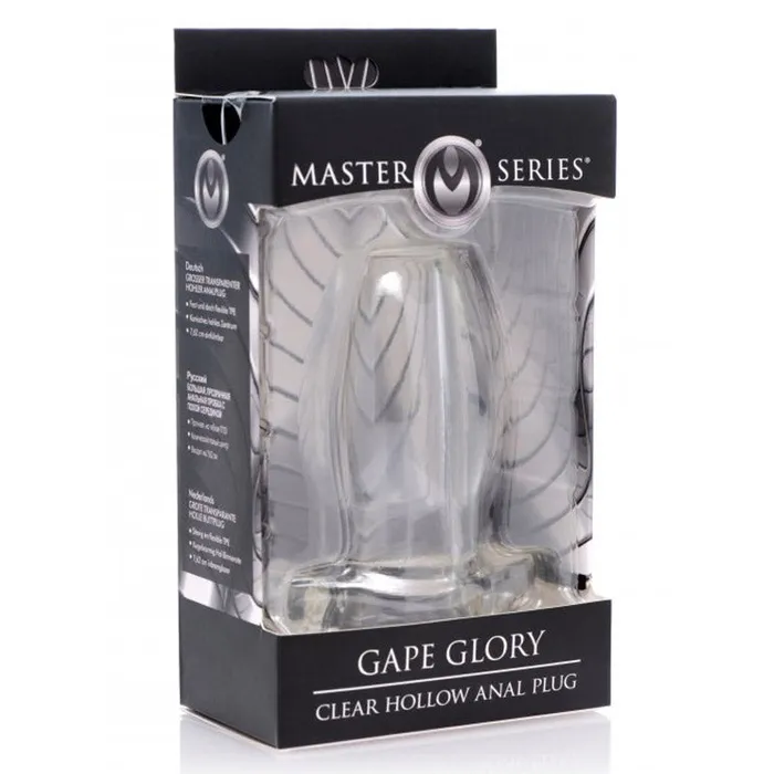 XR Brand Male Sex Toys Gape Glory Clear Hollow Anal Plug