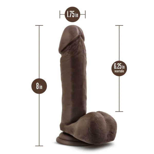 Dildos | Blush Novelties Dr. Skin Plus 8-inch Posable Dildo with Lifelike Texture and Balls