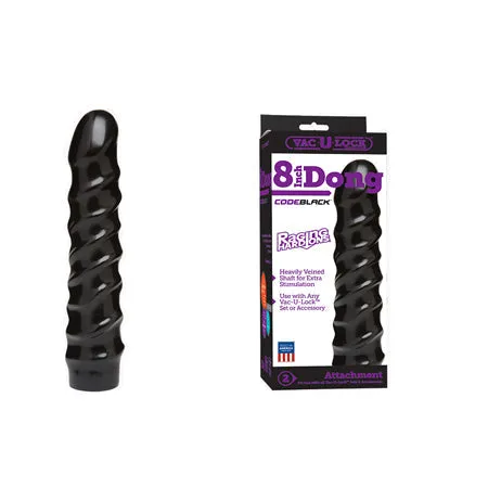 dj Dildos VacULock 8in Dong Raging HardOns CODEBLACK
