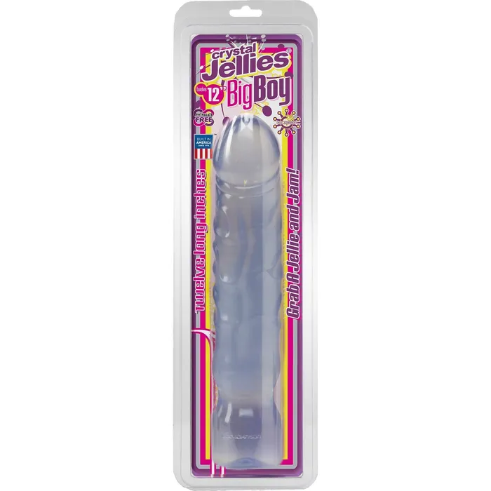 Doc Johnson Dildos | Crystal Jellies Big Boy 12 Inch - Clear