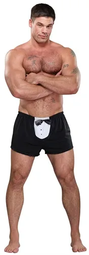 Male Power Lingerie Tuxedo Boxer One Size Black Bodystockings Playsuits