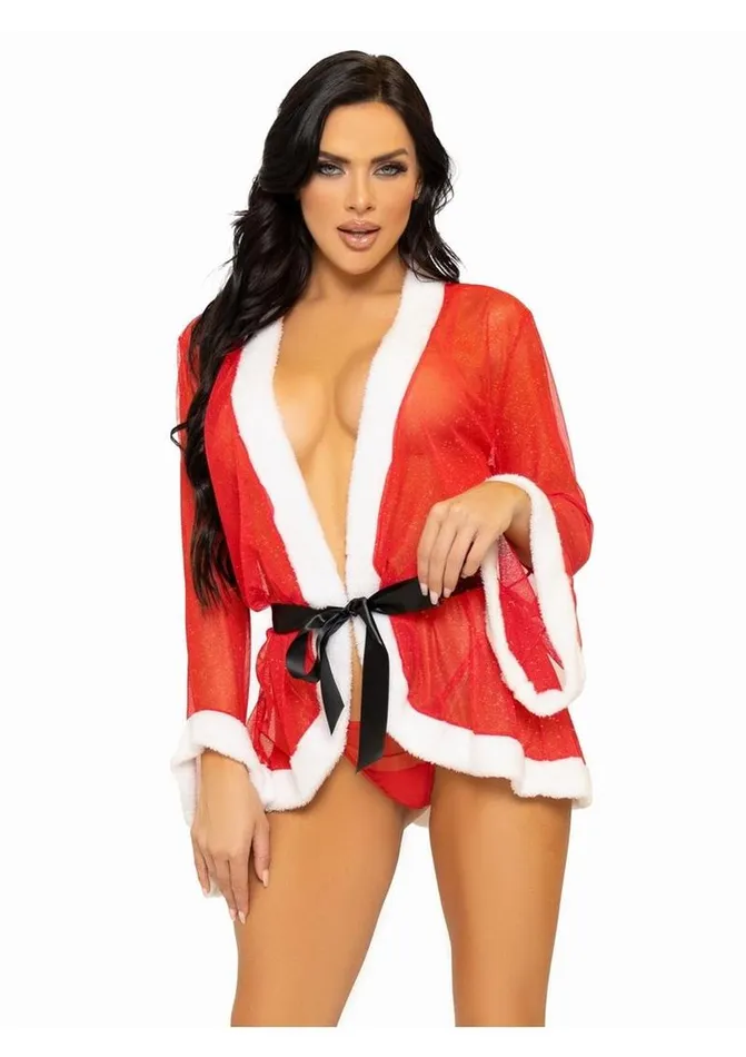 Male Sex Toys Leg Avenue Santa Mesh Robe with Plush Trim Ribbon Tie and GString Leg Avenue Male Sex Toys Leg Avenue Santa Mesh Robe with Plush Trim Ribbon Tie and GString Leg Avenue