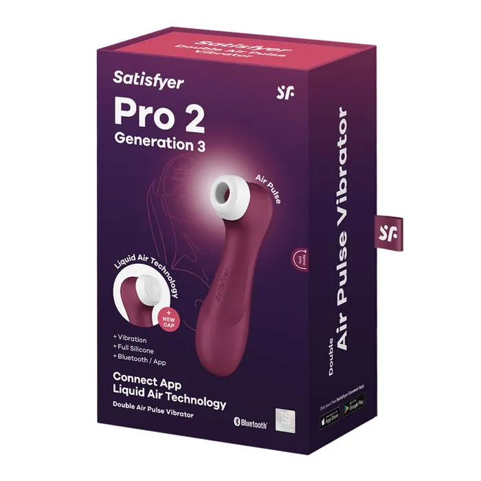 Satisfyer Pro 2 Generation 3 with App Control Wine Red TouchFree USBRechargeable Clitoral Stimulator Satisfyer Vibrators Satisfyer Pro 2 Generation 3 with App Control Wine Red TouchFree USBRechargeable Clitoral Stimulator Satisfyer Vibrators