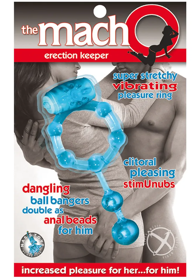 The Macho Erection Keeper Vibrating Cock Ring Macho Male Sex Toys