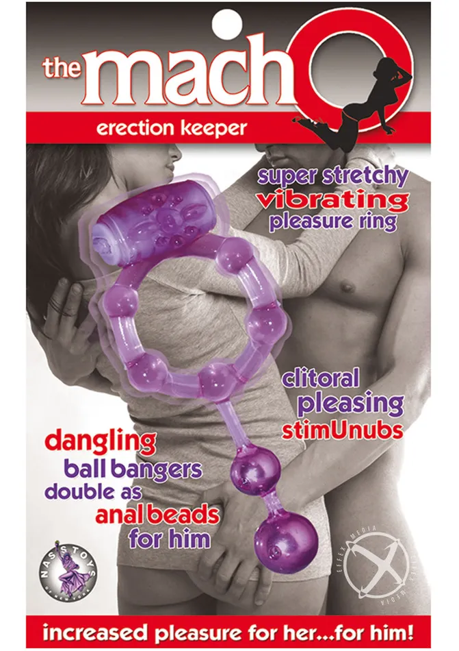 The Macho Erection Keeper Vibrating Cock Ring Macho Male Sex Toys
