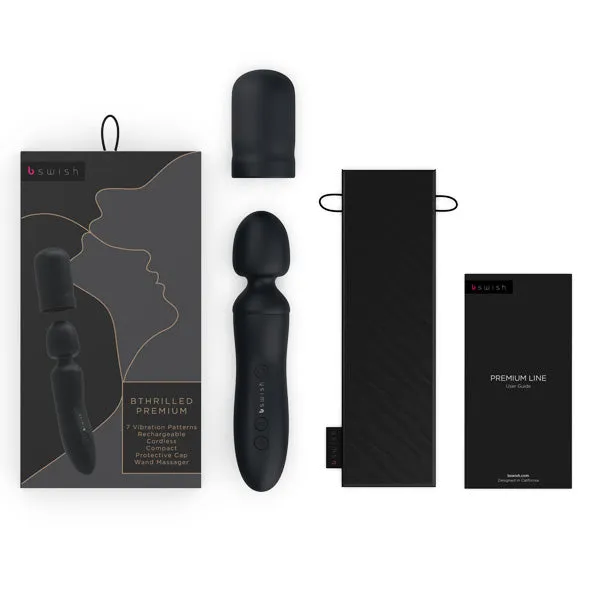 B Swish Bthrilled Premium Wand Vibrator Noir B Swish Vibrators B Swish Bthrilled Premium Wand Vibrator Noir B Swish Vibrators
