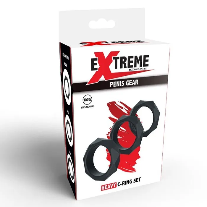 Male Sex Toys Hidden Desire Hidden Desire Extreme Heavy Cock Ring Set 3 Pieces Black Male Sex Toys Hidden Desire Hidden Desire Extreme Heavy Cock Ring Set 3 Pieces Black