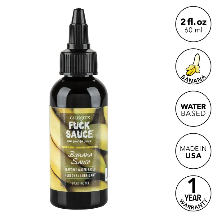 Lubricants Fuck Sauce Flavored WaterBased Personal Lubricant Banana 2 Fl Oz CalExotics Lubricants Fuck Sauce Flavored WaterBased Personal Lubricant Banana 2 Fl Oz CalExotics
