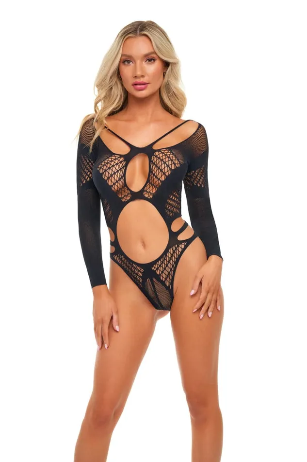 On Chokehold Bodysuit One Size Black Pink Lipstick Bodystockings Playsuits