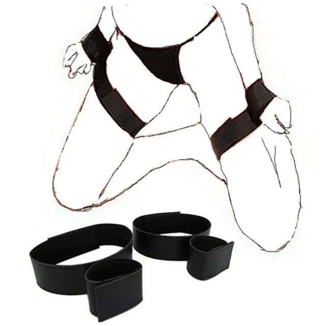 QYCOLO Store Couples Bondage Gear Kit Set Bed Handcuffs Ankle Cuff Restraints Sex Toys for Women Men Couples Adult Games Erotic AccessoriesBondage Gear