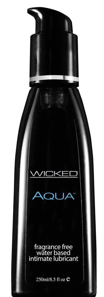 Wicked Sensual Care Lubricants Wicked Aqua Fragrance Free WaterBased Lubricant 85 Fl Oz 250 ml Wicked Sensual Care Lubricants Wicked Aqua Fragrance Free WaterBased Lubricant 85 Fl Oz 250 ml