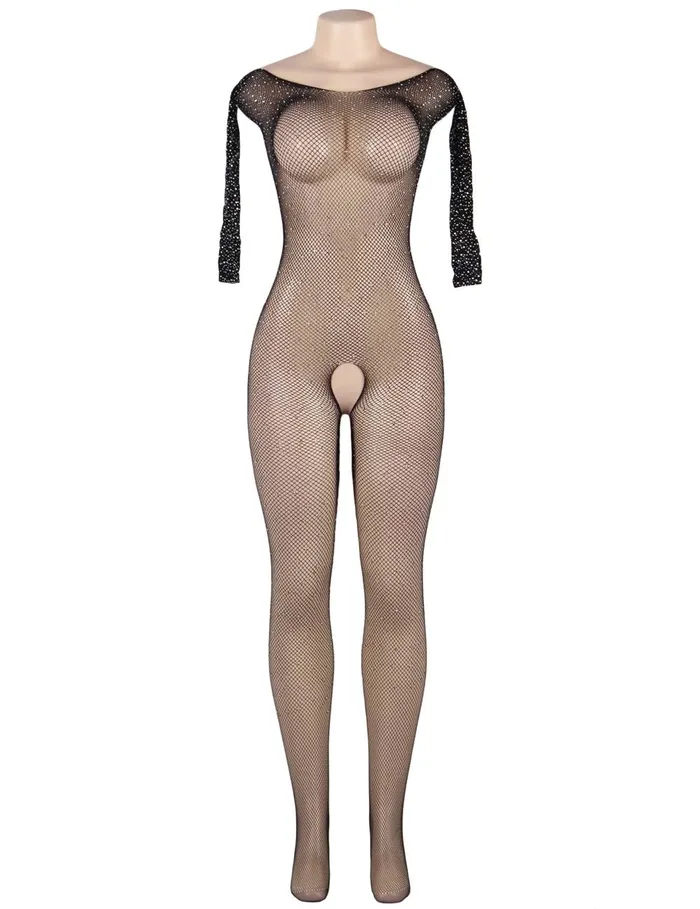 Bodystockings Playsuits YesX YesX YX864 Fishnet Sparkly Bodystocking Bodystockings Playsuits YesX YesX YX864 Fishnet Sparkly Bodystocking