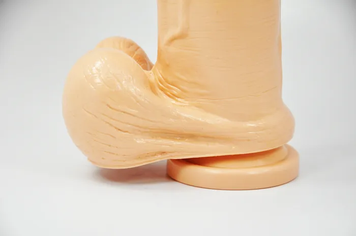 Cloud 9 Novelties Dildos Cloud 9 Thick Dong WBalls Suction Flesh 9in