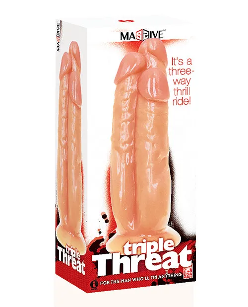 Icon Brands Dildos Triple Threat 3 Cock Dildo Icon Brands Dildos Triple Threat 3 Cock Dildo