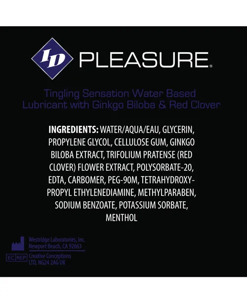 Lubricants ID Lubricants Id Pleasure Waterbased Tingling Lubricant